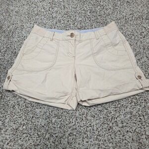 Tommy Hilfiger Chino Shorts Womens 4 Khaki Flat‎ Front